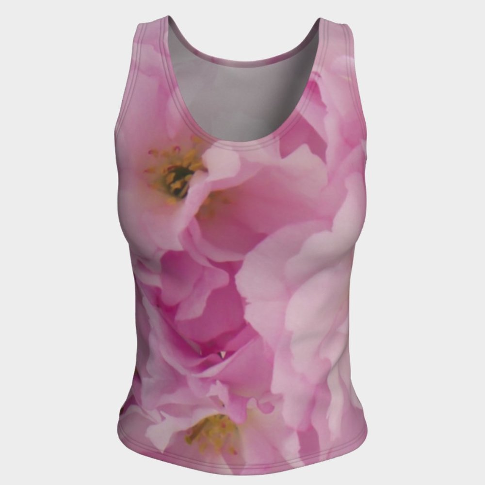 Luxe Tank Top - Open Rose